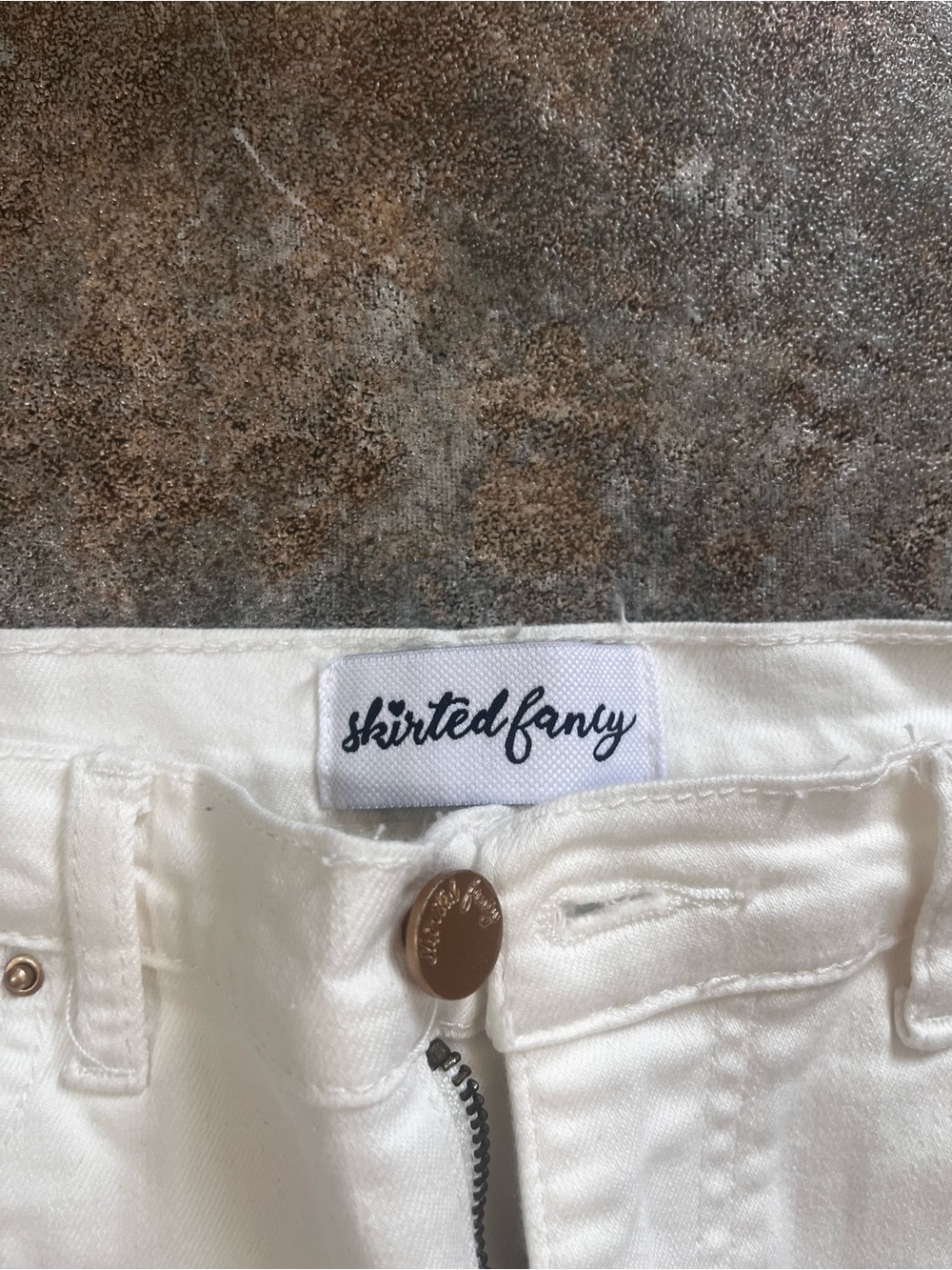 White Distressed Midi Denim Skirt - Unbranded - Picture 3 of 3